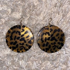 Gold Cheetah Earrings